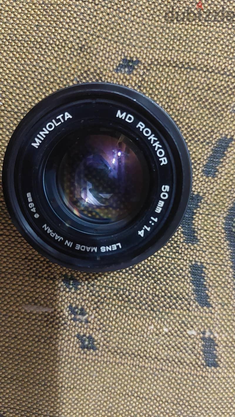عدسه minolta 50mm بحالة الزيرو — 1/3