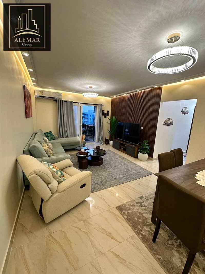 A great deal on an apartment for sale in the newest and most beautiful phase of Madinaty, B12. Area: 116 sq m. Open parking view, completely unobstruc — 1/8