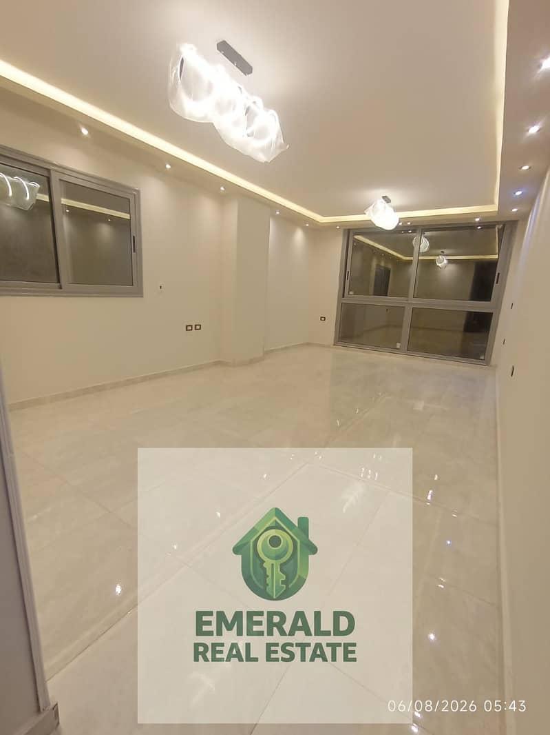 For rent, a super luxury apartment in Compound One Katameya on the Maadi Ring Road