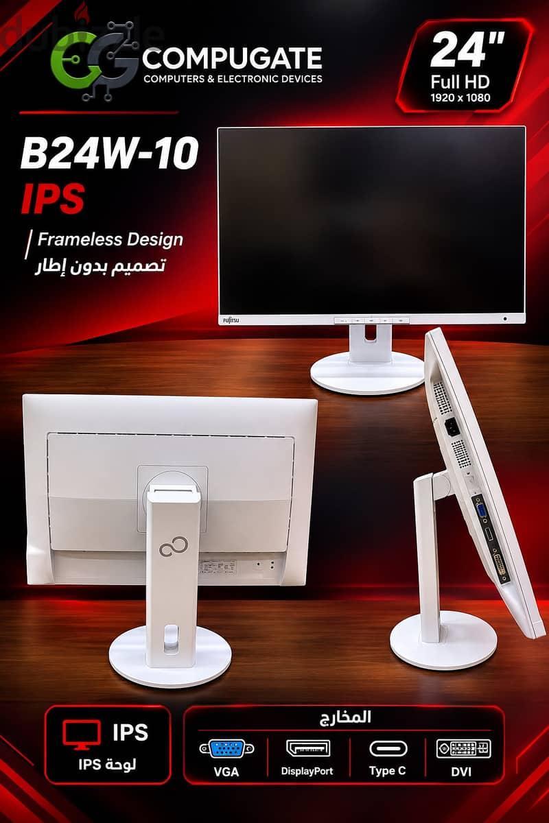 شاشة Fujitsu B24W-10 مقاس 24 بوصة IPS Full HD بإطارات نحيفة! — 1/4