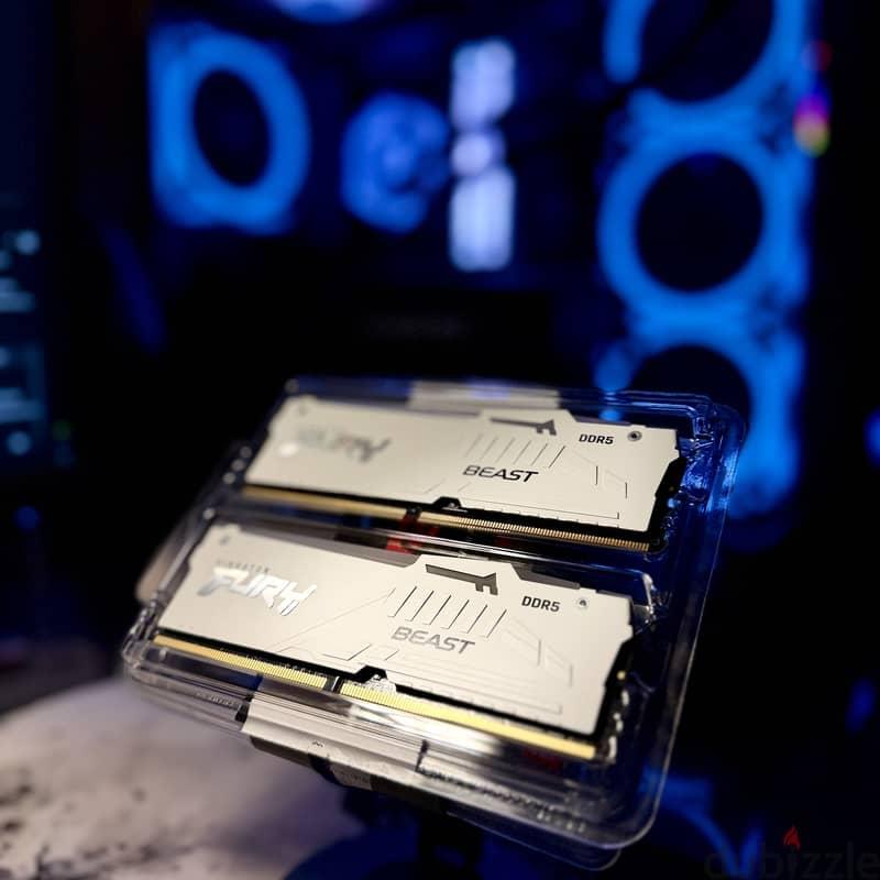 DDR5 RAM Kit – 64GB (2×32GB) 6000MT/s White - اكتوبر الجديد — 1/7