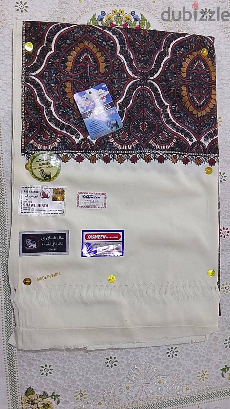 شال العُمد كشمير الطبلاوي صوف أصلي مشغول تطريز 2027 — 1/4