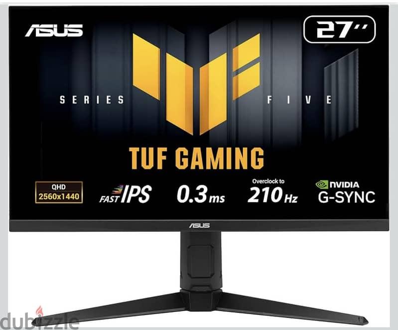شاشة ASUS TUF VG27AQ5A FAST IPS QHD 210 hz 27inch