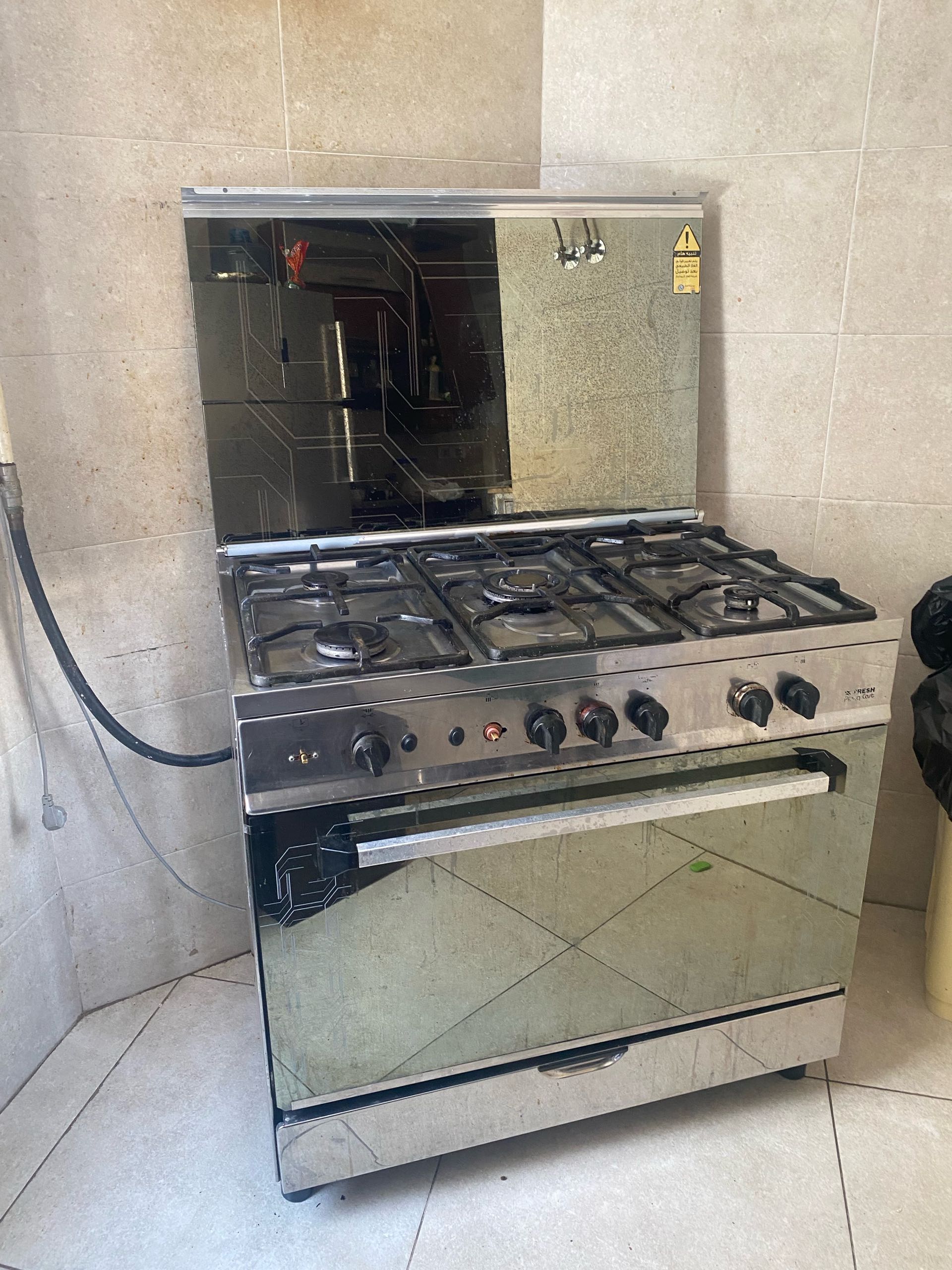 بوتاجاز فريش ستانلس ستيل بالكامل 5 شعله للبيع  