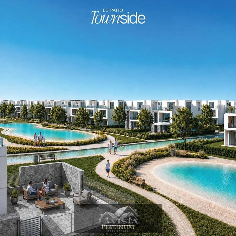 Townhouse Corner in the newest launch "patio townside" book at an unprecedented price of 1.5 million and installments over 8 years at the patiotownside Fifth Settlement — 1/8