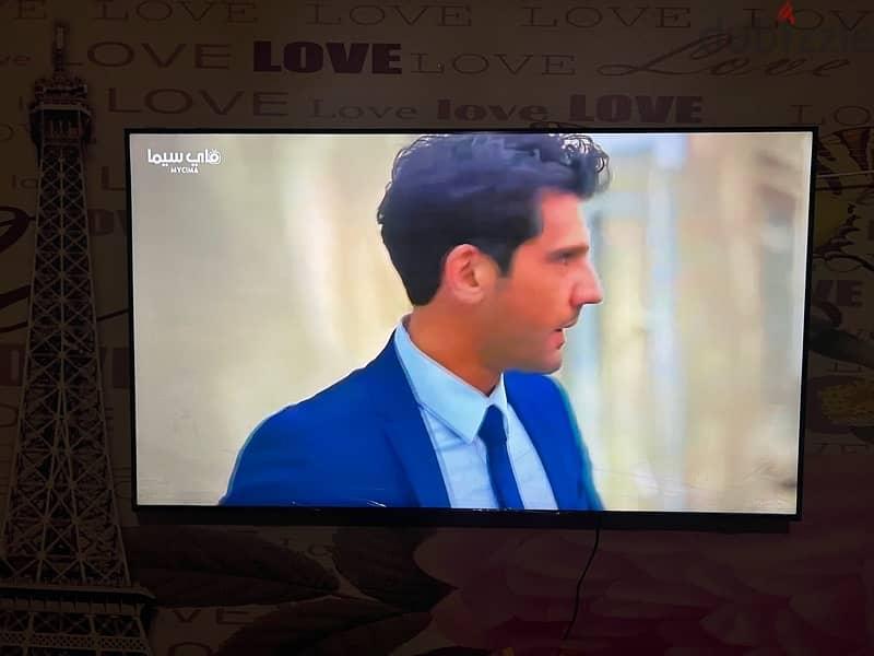 شاشة سامسونج مقاس60بوصة سمارت موديل DU7000 بأكياس الفابريكة مكملتش شهر