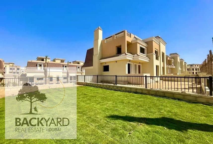 At the lowest price in the market, with installments at a low down payment and payment facilitation, a villa for sale in Sarai Compound, with Madinaty (Sarai) — 1/8
