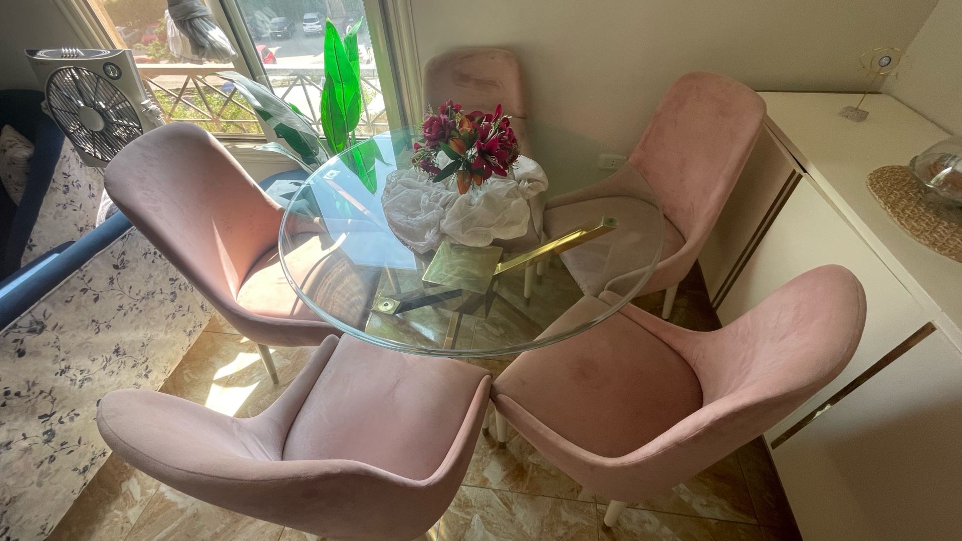 سفرة دائرية زجاج — 1/3