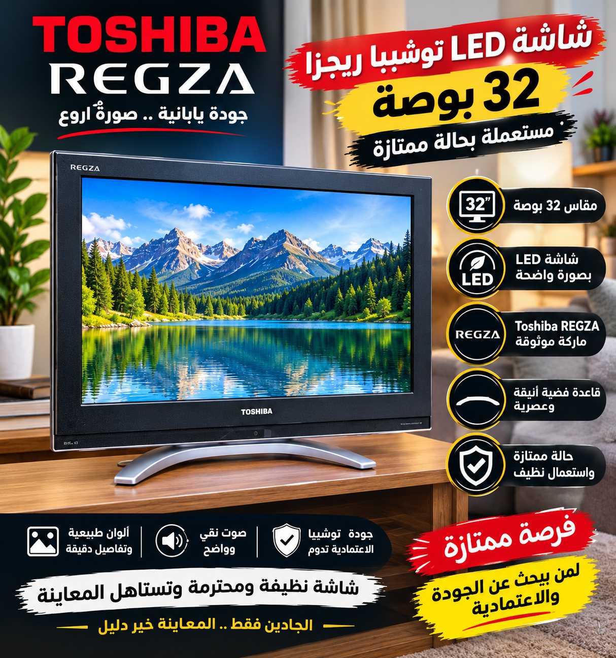 تلفزيون توشيبا ريجزا 32 بوصة 