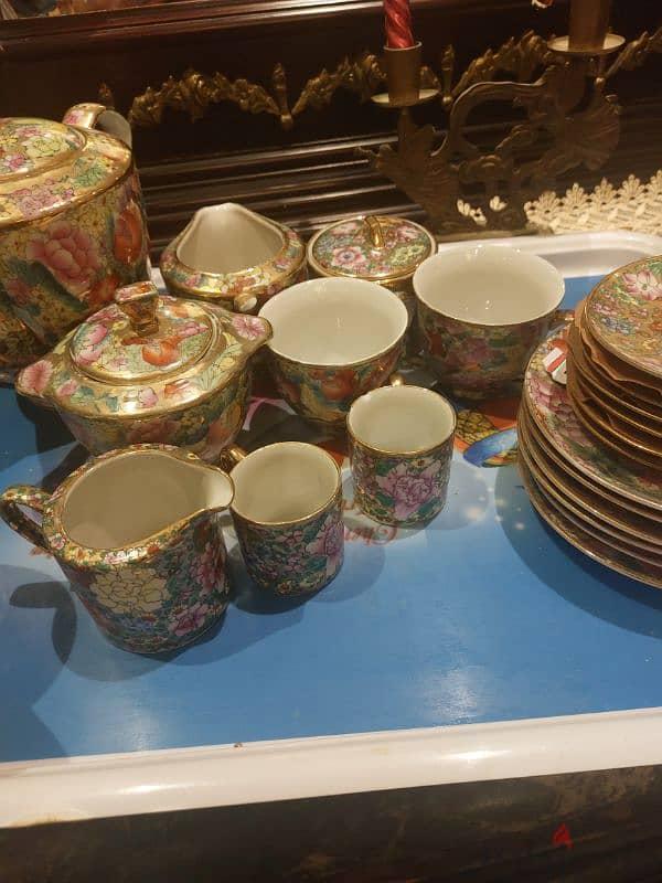 طقم شنواه للشاي والقهوه واطباق للكيك — 1/3