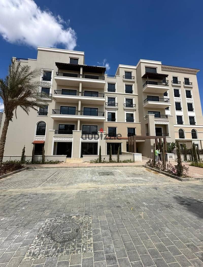 For sale: 177m² ground floor apartment in Garden Compound, Village West - Dorra Group - Sheikh Zayed. Price includes full finishing with air condition — 1/8