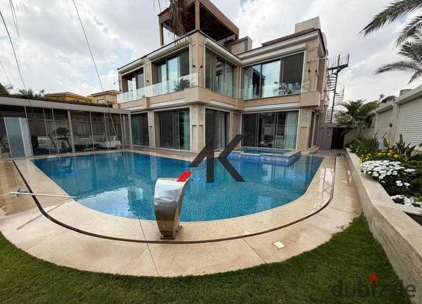 Luxury Finished Stand Alone with pool For Sale in Gardenia Springs - New Cairo — 1/8