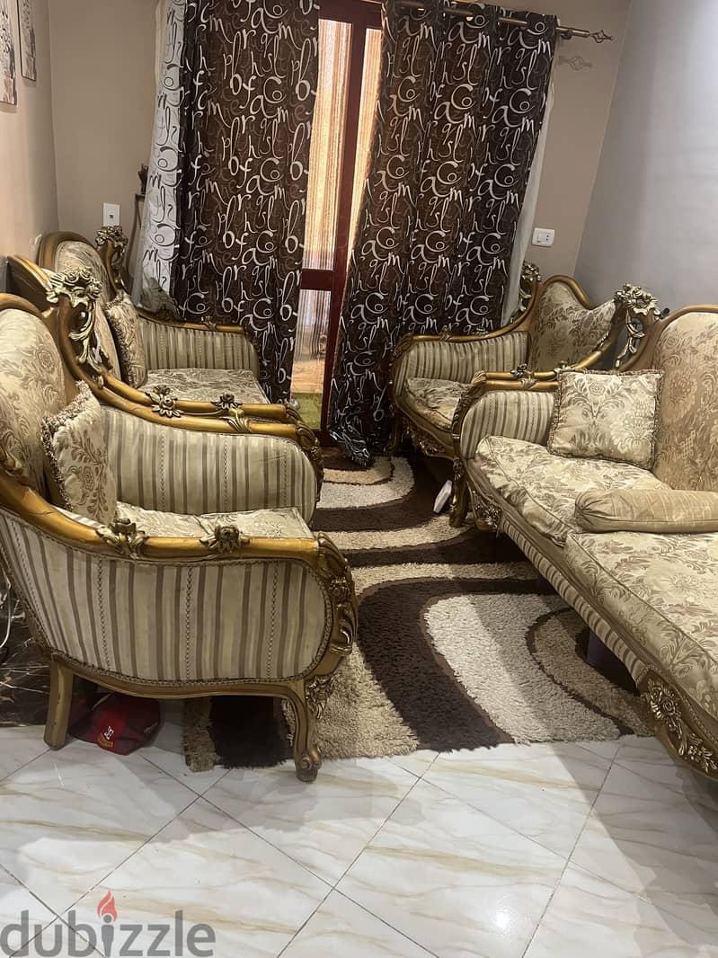 صالون مذهب 2كنبه حديث — 1/6
