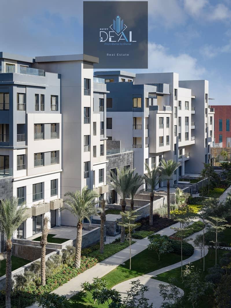 Own a luxurious penthouse in the heart of Fifth Settlement, close to AUC, Suez Road, and the Regional Ring Road, with a 40% cash discount. — 1/8