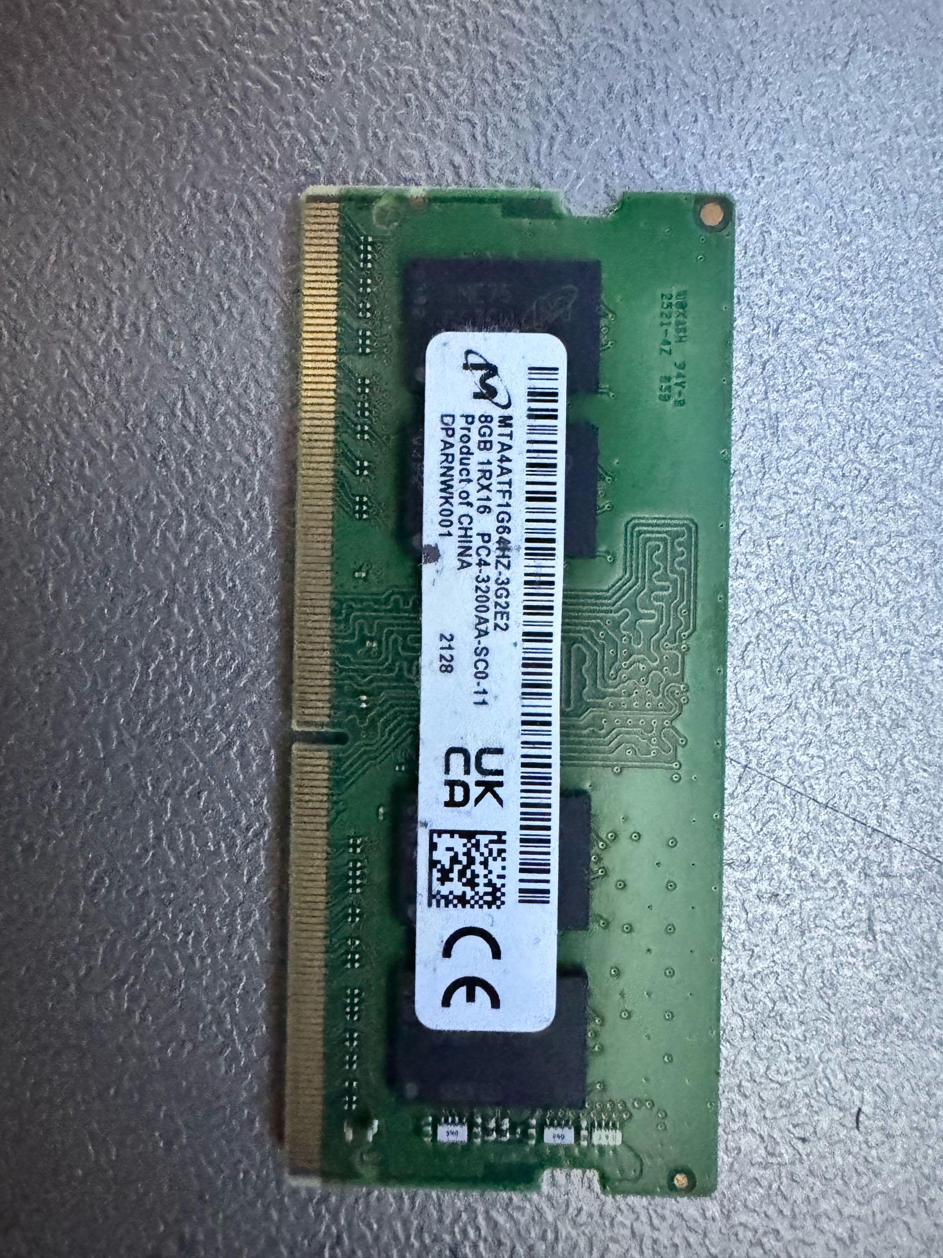 رامات لابتوب 16 جيجابايت (2x8GB) DDR4 3200MHz - فك لابتوب ASUS — 1/5