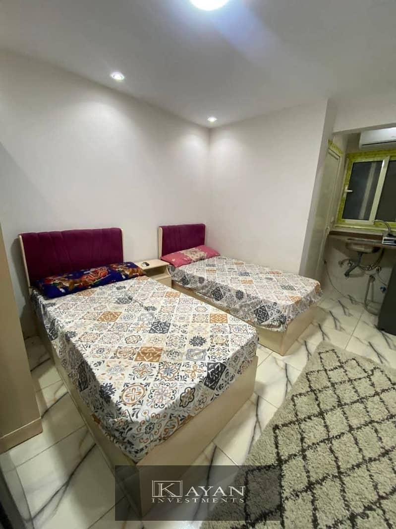 Double Studio for rent in 6th of October City, First District, near the six, including water and electricity card. — 1/5