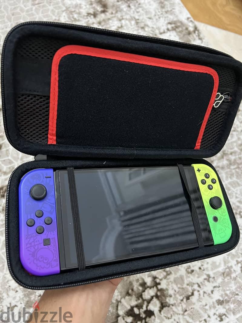 Nintendo Switch زي الجديد بالظبط معاه ٣ ألعاب ميموري مع كامل ملحقاته