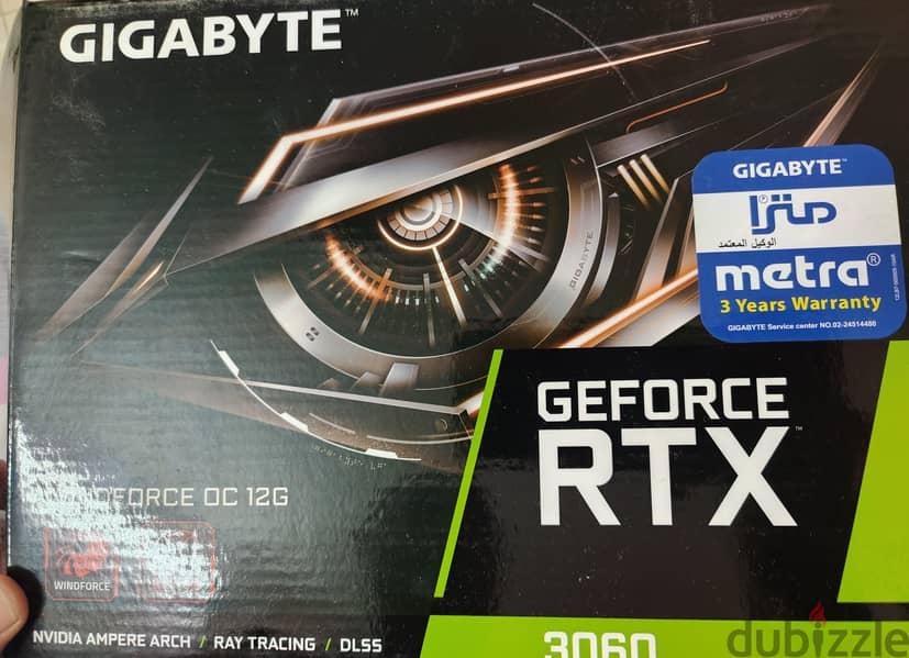 كارت شاشة Gigabyte RTX 3060 بذاكرة 12GB — 1/5