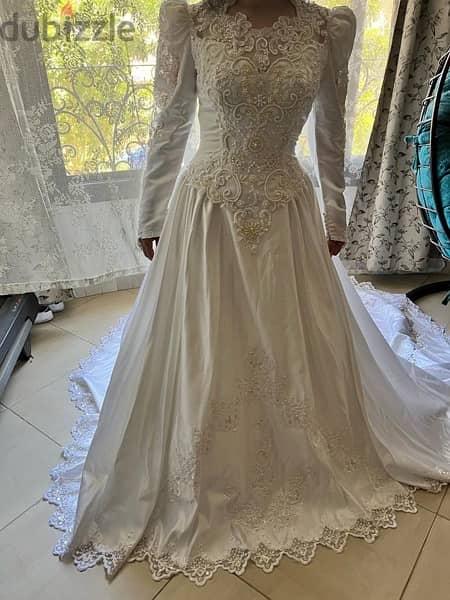 Wedding Dress in perfect conditionsفستان زفاف استخدام مرة واحدة فقط — 1/5