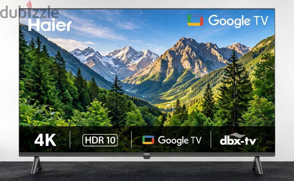 شاشة Haier 55 بوصة 4K Google TV K75 جديدة زيرو — 1/5